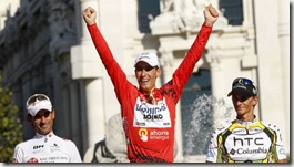 Podio Vuelta 2010, foto Efe