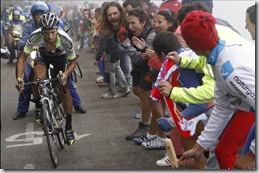 Cobo en El Angliru, foto Efe