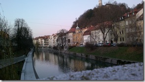 Desde el puente Cevljarski, Liubliana