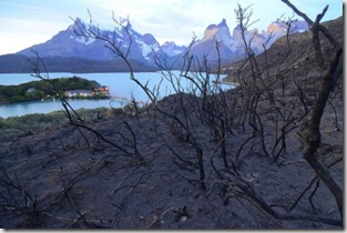Torres del Paine quemadas, foto Efe