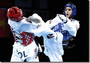 Final masculina de Taekwondo menos de 58 kg, foto agencias