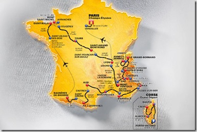 Mapa Tour de Francia 2013