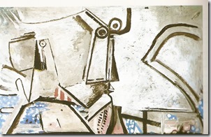 Mujer acostada y cabeza, el último Picasso